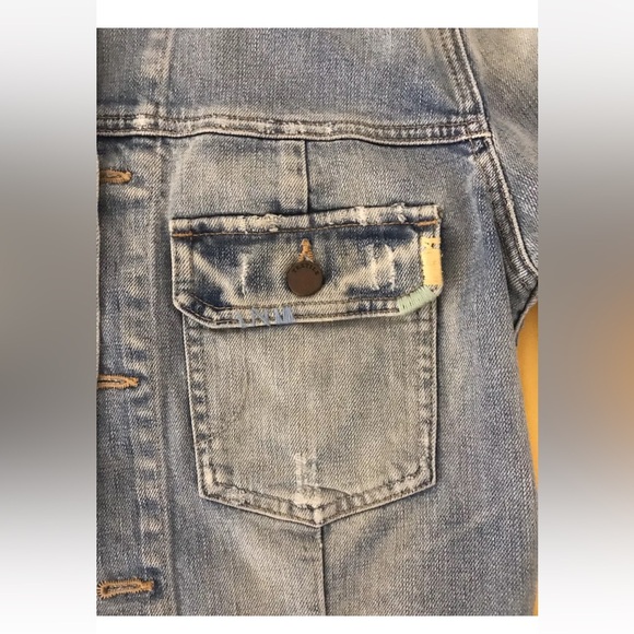 Elizabeth and James SID Distressed Stretch-Denim Jacket ASO Selena Gomez Size M - Picture 8 of 12